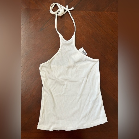 NEW H&M White Halter Neck Women's Top SIZE XS - Picture 1 of 4